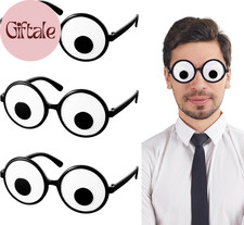 3PCS Eyes Glasses, Halloween Funny Eyeball Glasses, Silly Glasses for Men Women,