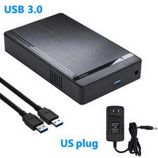 3.5'' HDD Case SATA to USB 3.0 Adapter External Hard Drive Enclosure for 2.5" 3.