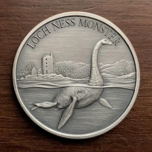 1 oz Antiqued Silver Cryptozoology Series #4 Loch Ness Monster / Scarce!