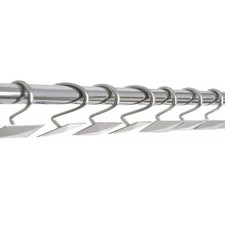 12 Piece Set - Satin Nickel Heavy Duty Shower Rectangle Curtain Hooks Rings Rust