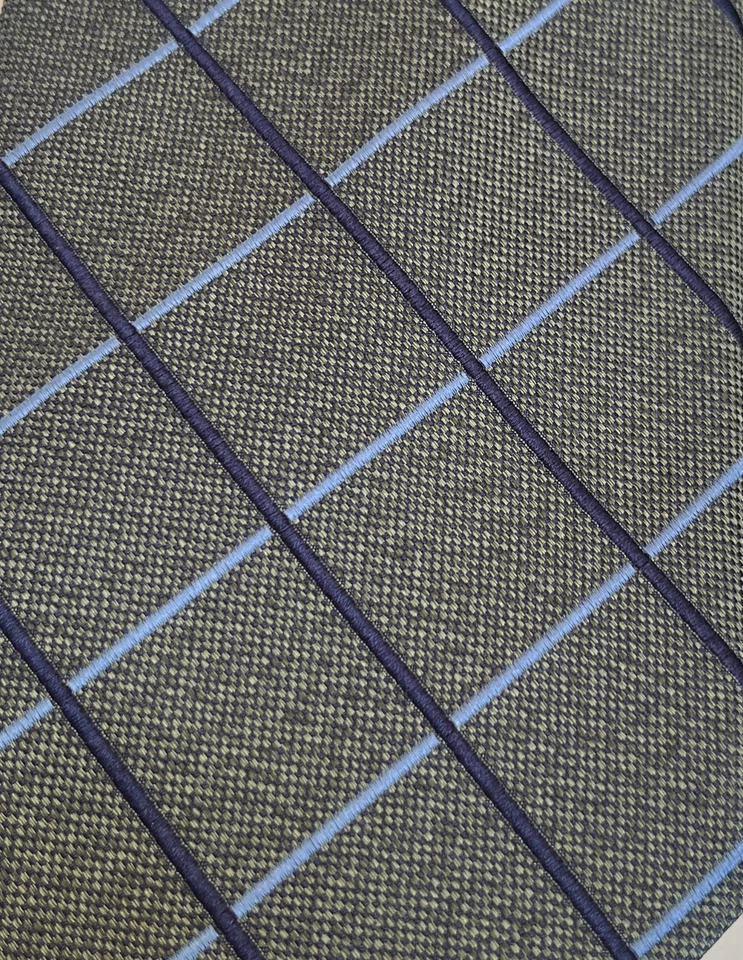 NUEVO JOS. A. CORBATA BANCO FIRMA RAYAS VERDE EJÉRCITO NEGRO AZUL 100% SEDA Foto 3 de 4