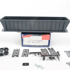 Roundhouse HO Scale Undecorated Black 50' Bathtub Gondola Kit 1660 (Y)