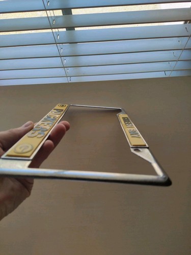 Rico Green Bay Packers Chrome License Plate Frame Used, But Useable!  - Picture 11 of 13