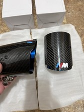Bmw Carbon Fiber Single Exhaust Tips 3 Inlet To 3.5 Outlet 2 Pcs