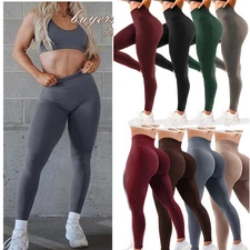 Womens Scrunch Butt Leggings Seamless Yoga Pants Workout Running Gym Booty Lift