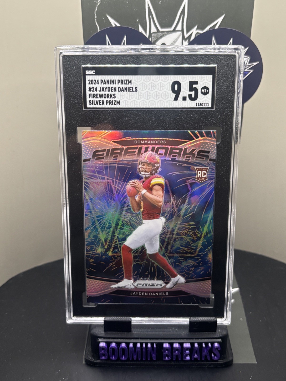 2024 Panini Prizm - Fireworks Jayden Daniels #24 (RC) SGC 9.5