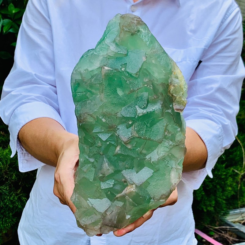 7.3LB Natural Large Particle Cubic Fluorite Crystal Specimen
