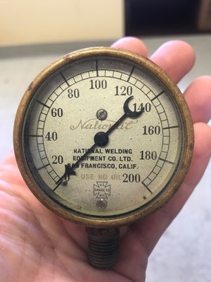 Oil pressure gauge by National Guage Co. US gauge Co NY