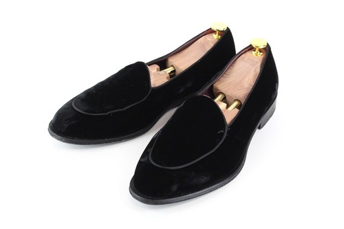 SUITSUPPLY Men's Formal Shoes EU42 Black Velvet Moccasins Tux Slip-Ons - Picture 4 of 13