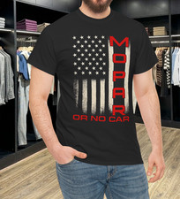 Mopar or No Car Flag America Motor Car Sports Racing Gift T-Shirt New
