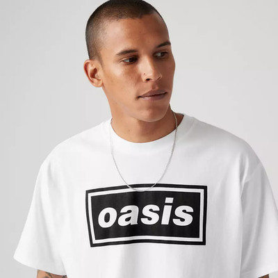 Oasis Retro Style Levi s T Shirt - White Small New