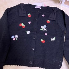 Brand New, Unused Mezzo Piano Strawberry Cardigan L Black