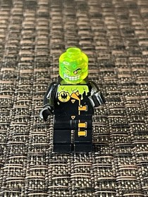 Lego Agents Villian DR. D ZASTER MINIFIG  w/Neon Green Minifigure Head -8969