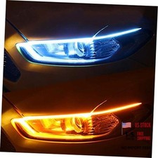 2-pack Led Drl Car Daytime Running Light 24 Inch Flexible Waterproof Strip