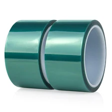 BOMEI PACK High Temp Tape Powder Coating, 2'' x 108ft, Green 