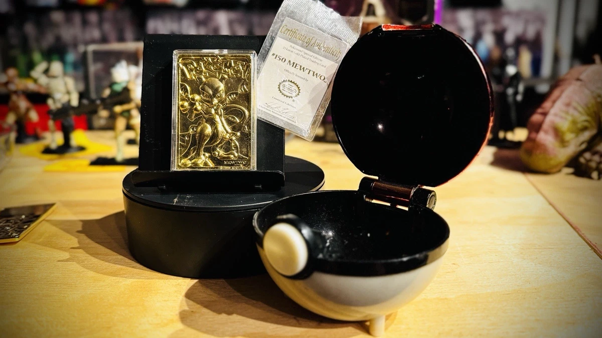mcdonalds pokemon ball with gold card Back in 1999 and 2000, strange gold Pokeman pins started showing up in  McDonald's collections across Europe. They featured Ronald McDonald holding  Pokmon characters, but the word Pokeman was misspelled and has