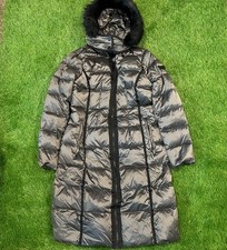 BCBGMAXAZRIA - Faux Fur Trimmed Hooded Down Puffer Parka Trench Coat Size SMALL