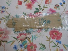 Vintage NOS New Dead Stock Semi Sheer Gold Glimmer 17" Opera Gloves--Size 6 1/2