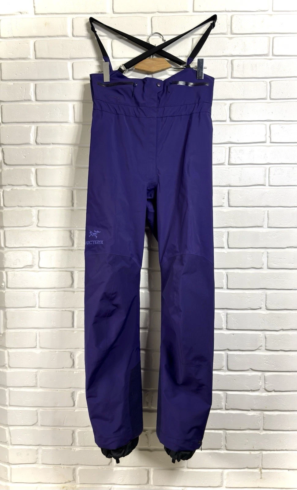 Arcteryx Theta SV BIB Gore Tex Pro Women’s SZ L Pants RARE SAMPLE Violet Blue