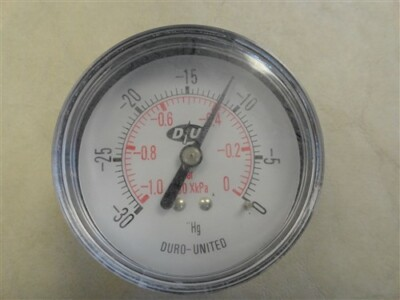 #ad DURO UNITED 25 200ND 02B VAC PRESSURE GAUGE 0 30 MARINE BOAT $11.97