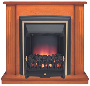 Be Modern Gosport Electric Fireplace Vintage Honey Oak Finish