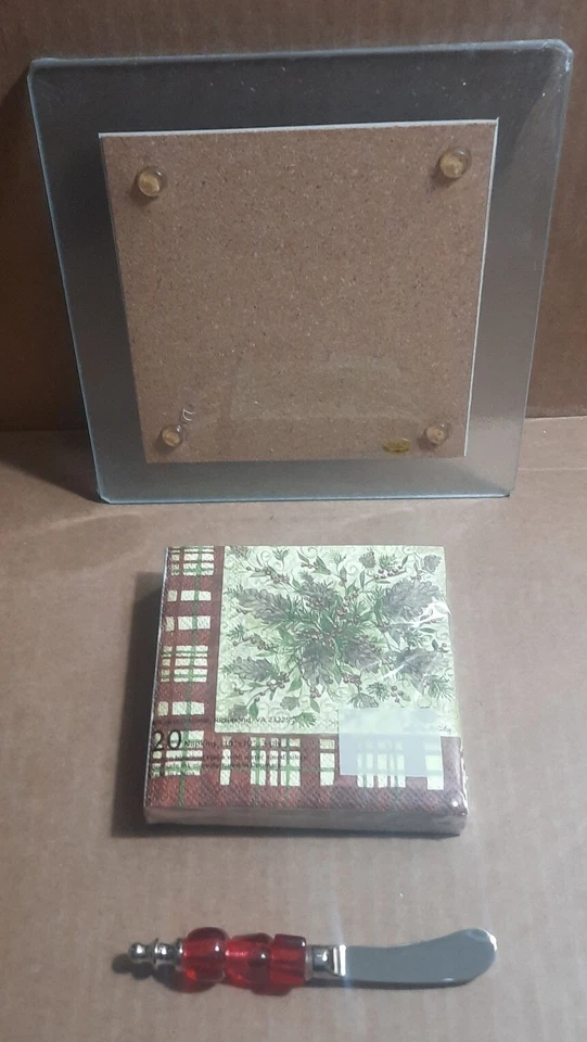 Cypress Home "Cheesy Gift" Set - Cutting Board, Napkins and Spreader - Image 3 of 4