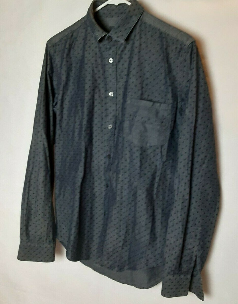 Zara Man Denim Couture Slim Fit Shirt Short Sleeve Si… Gem