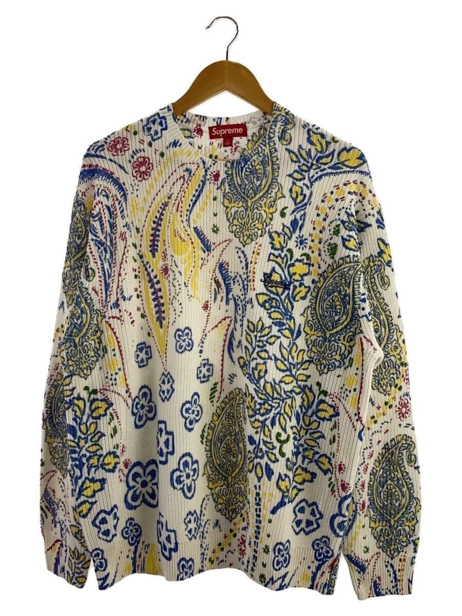 Pull maille suprême cachemire L coton blanc occasion