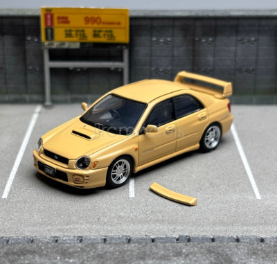 1:64 Scale Furuya HEC Yellow Impreza WRX STI VII 7 Sedan Diecast