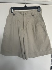 Vintage Lizsport High Waist Pleated Front Khakie Chino Size 4 13 In Waist