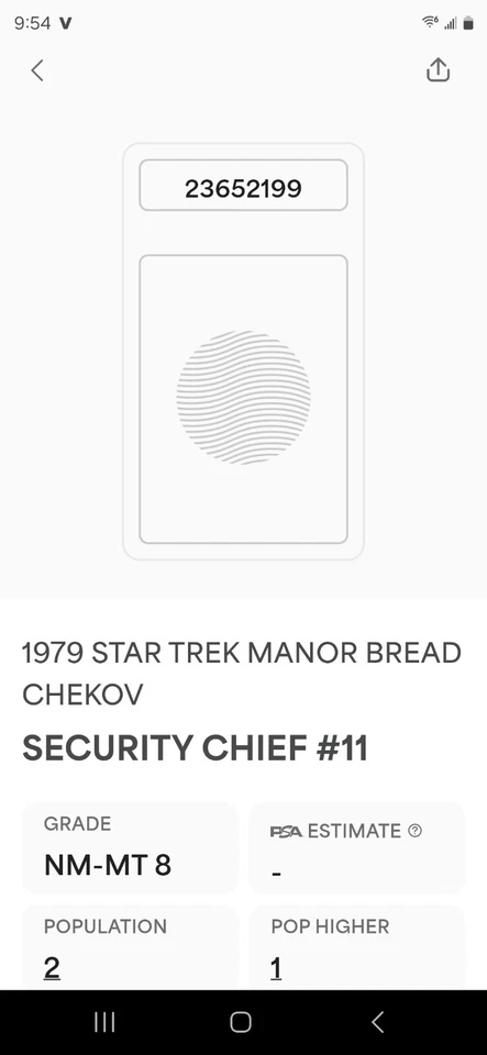 1979 ⭐ PSA-8 - #11 Chekov Star Trek Manor Bread, Security Chief Topps  - Image 3 of 3
