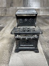 Royal Cast Iron Miniature Cook Stove Oven Salesman Dollhouse Vintage Black