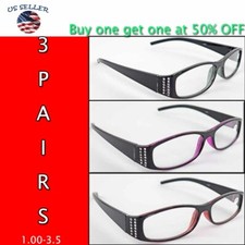 READING GLASSES LENS 3, PACK LOT CLASSIC READER Multi COLOR WOMEN STYLE 805 