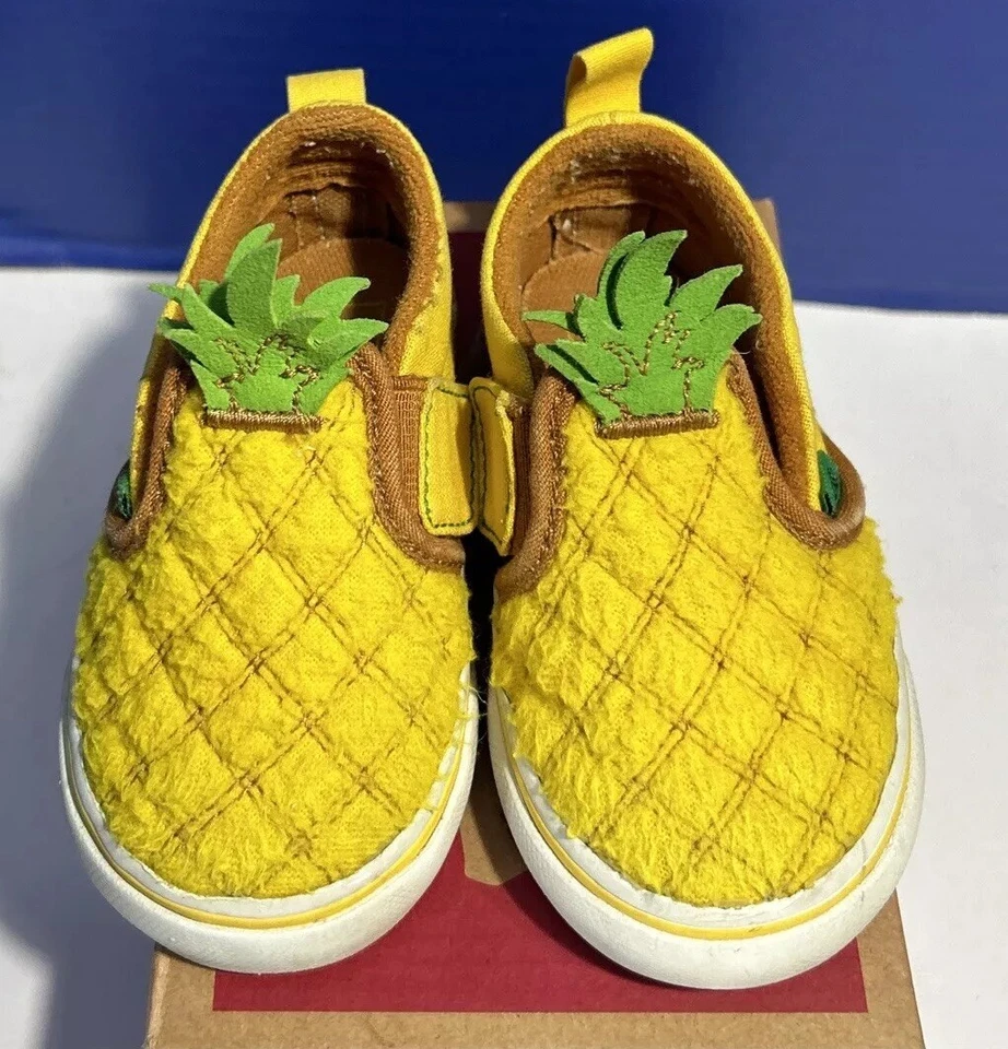 Tênis Vans infantil abacaxi slip-on V tamanho 4.5 infantil - Imagem 2 de 4