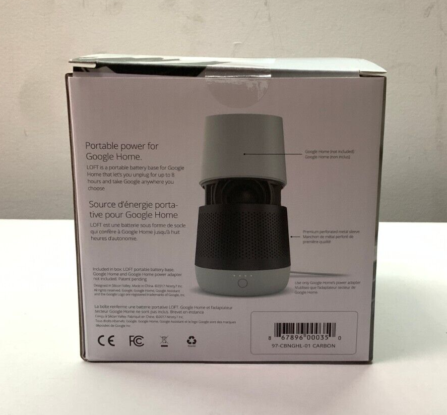 Ninety7 Loft Portable Battery Base For Google Home-NEW