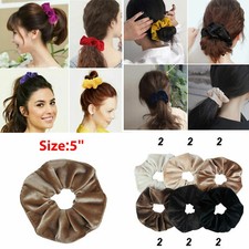 12 Pack Large Soft Velvet Scrunchies for Hair, Elastic Hair Bands Scrunchy Women