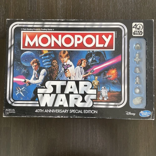 Monoply Star Wars 40th Anniversary Special Edition Board Game Disney Complete