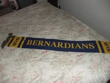 VINTAGE ST. BERNARD'S BERNARDIAN HIGH SCHOOL ADULT Scarf 6 FOOT LONG BLUE & GOLD
