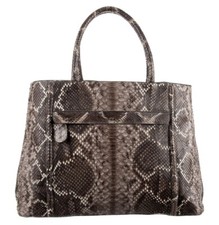 $3650 Nancy Gonzalez Python Snakeskin Tote Bag