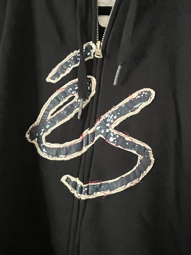 ES skateboard hoodie Zipup black vintage Y2K XL - Picture 4 of 6
