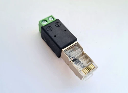 RJ45 Male to 2-Pin RS485 Screw Terminal Breakout Adapter CCTV  (C6) : UK Seller