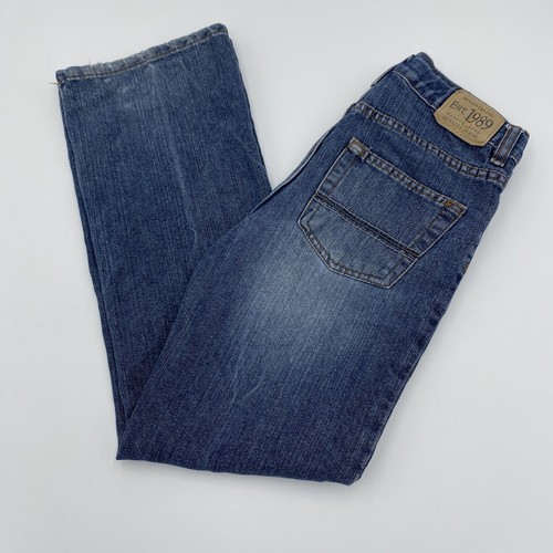 Childrens Place Boys Sz 12 (26x26) Bootcut Jeans Adjustable Waist 5-Pocket EUC