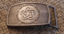 American Revolution Bicentennial Belt Buckle 1976 Retro Unisex Vintage Star Lee