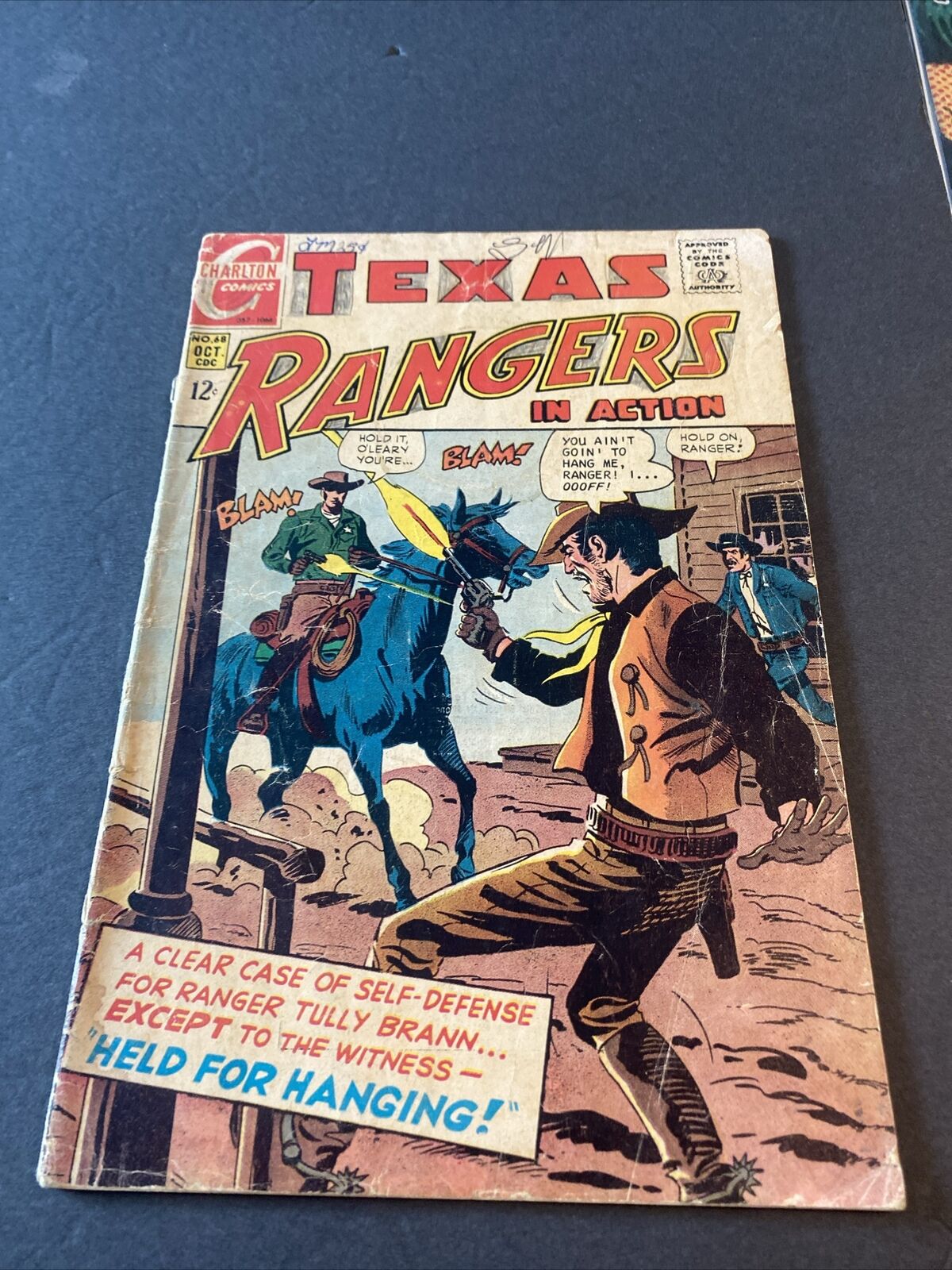 Texas Rangers In Action # 68 GD Charlton Comics Book Silver Age Western