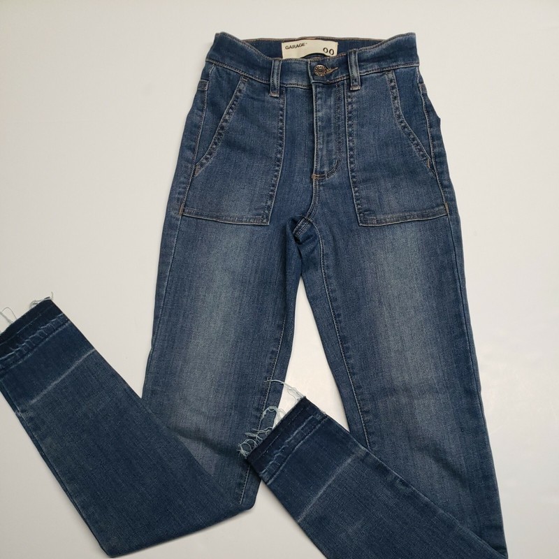 Garage blue high rise jeggings super skinny size 00