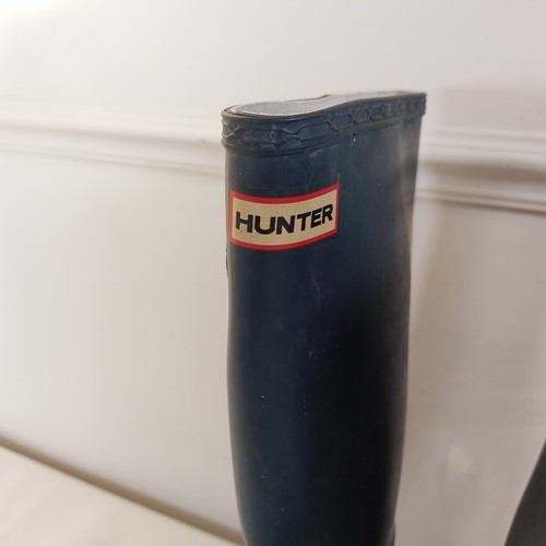 Hunter Original Navy Adjustable Welly Boot Size UK 4 Wellington Rain Boot - Picture 7 of 12