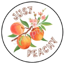 JUST PEACHY ENVELOPE SEALS LABELS STICKERS PARTY FAVORS