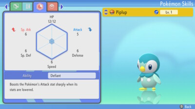 Pokemon Brilliant Diamond Shining Pearl BDSP - Shiny 6IV Piplup