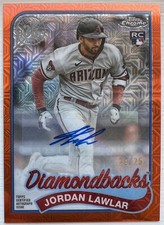 2024 Topps Series 2 #2T89C-78 Jordan Lawlar RC Silver Pack Orange Mojo Auto/25