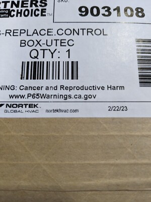 NORDYNE 903108 G3-REPLACEMENT CONTROL BOX-UTEC